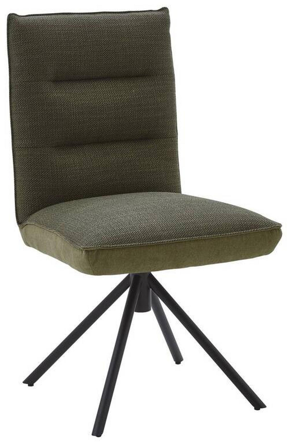 STUHL  in Flachgewebe  - Schwarz/Grün, Design, Textil/Metall (49/93/59cm) - Dieter Knoll