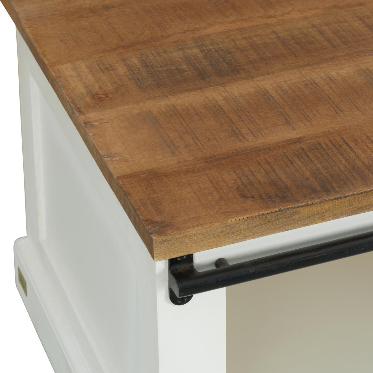 KONFERENČNÝ STOLÍK, prírodná farba, čierna, biela, drevo, 60/120/45 cm - čierna/biela, Lifestyle, drevo (60/120/45cm) - MID.YOU