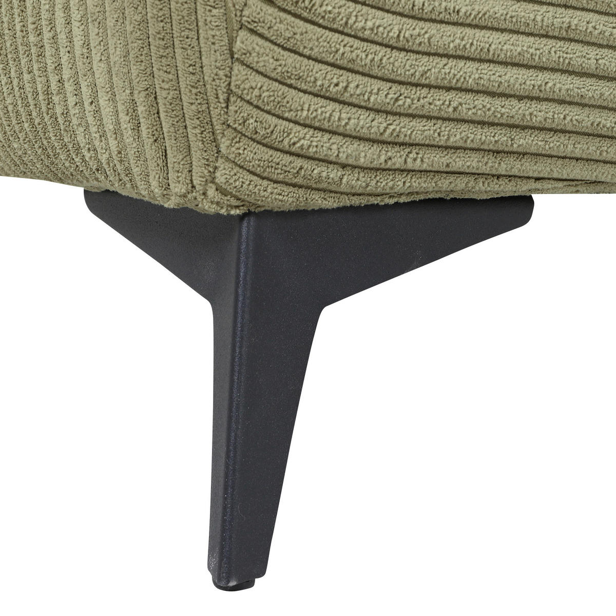 ECKSOFA in Cord Dunkelgrün  - Dunkelgrün/Schwarz, Konventionell, Textil/Metall (176/311cm) - Carryhome