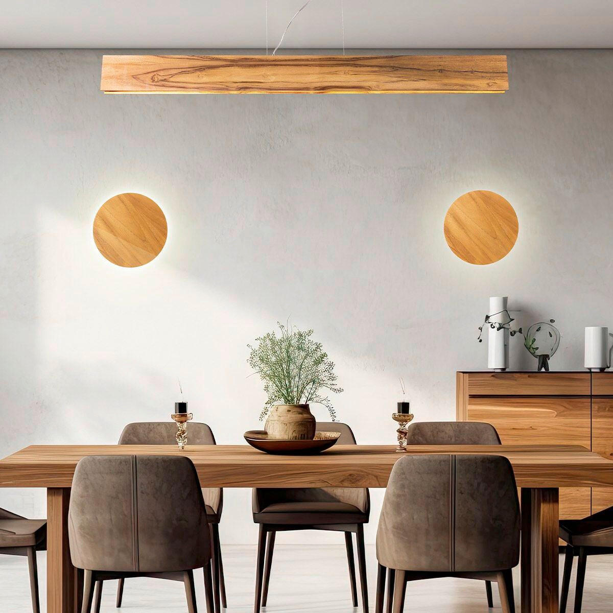 LED-HÄNGELEUCHTE    - Teakfarben, Natur, Holz/Kunststoff (48/5/127cm) - Elstead Lighting