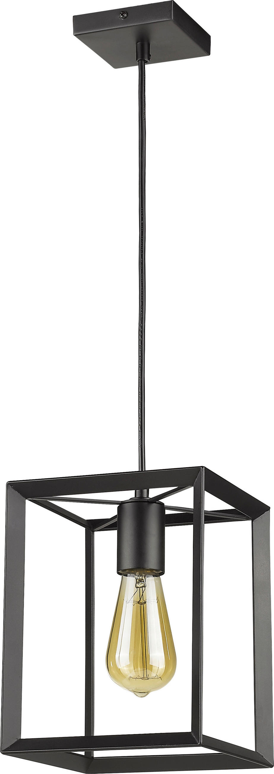 HÄNGELEUCHTE    - Schwarz, Basics, Metall (144.5/18.5/18.5cm)