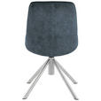 STUHL  , Stoffauswahl, Typenauswahl, Sitzfläche 360° drehbar  , Flachgewebe  ,  - Edelstahlfarben/Petrol, Design, Textil/Metall (49/88/64cm) - Novel