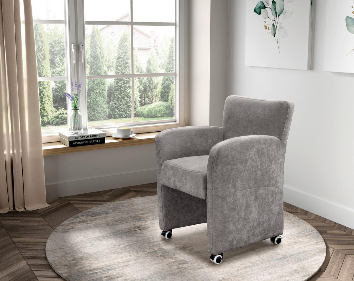 STOLICA S NASLONOM ZA RUKE  cappuccino  drvo, tekstil, drvni materijal      - cappuccino, Moderno, drvni materijal/drvo (65/85/66cm) - Livetastic