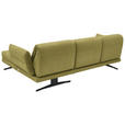 ECKSOFA  in Flachgewebe Hellgrün  279-327/176-217 cm  - Schwarz/Hellgrün, Design, Textil/Metall (279-327/176-217cm) - Dieter Knoll