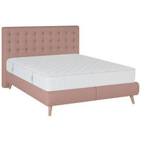 BOXSPRINGBETT 140/200 cm  in Rosa  - Rosa, Design, Holz/Textil (140/200cm) - Carryhome