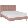 BOXSPRINGBETT 140/200 cm  in Rosa  - Rosa, Design, Holz/Textil (140/200cm) - Carryhome