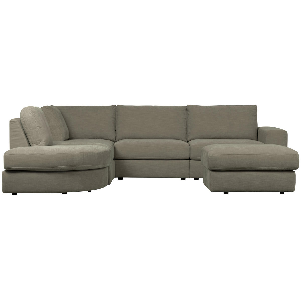 SOFAELEMENT Family Webstoff Grau  - Schwarz/Grau, Design, Kunststoff/Textil (96/85/96cm) - Livetastic