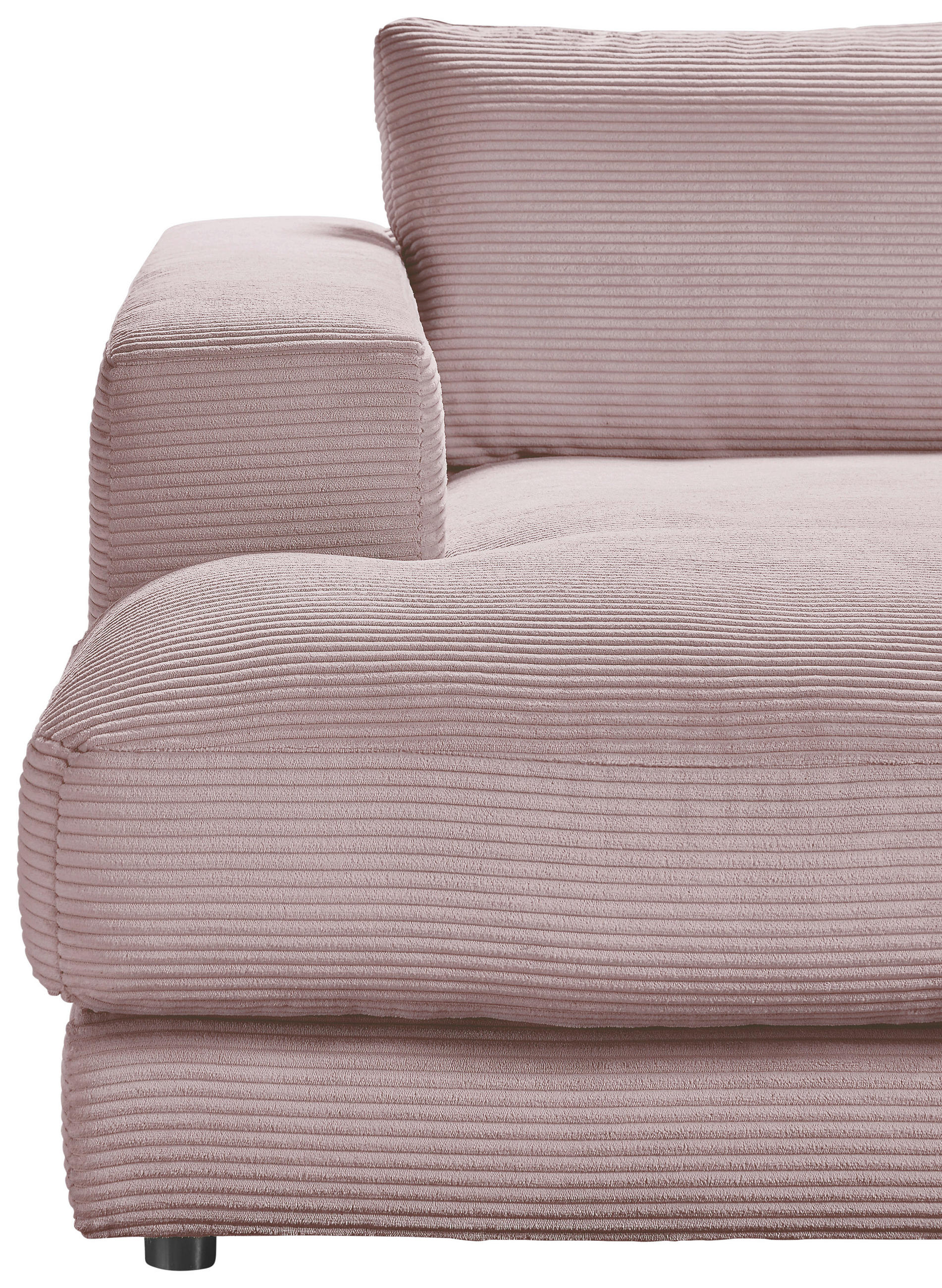 MEGASOFA in Cord Rosa  - Schwarz/Rosa, Design, Kunststoff/Textil (290/86/170cm) - Pure Home Lifestyle