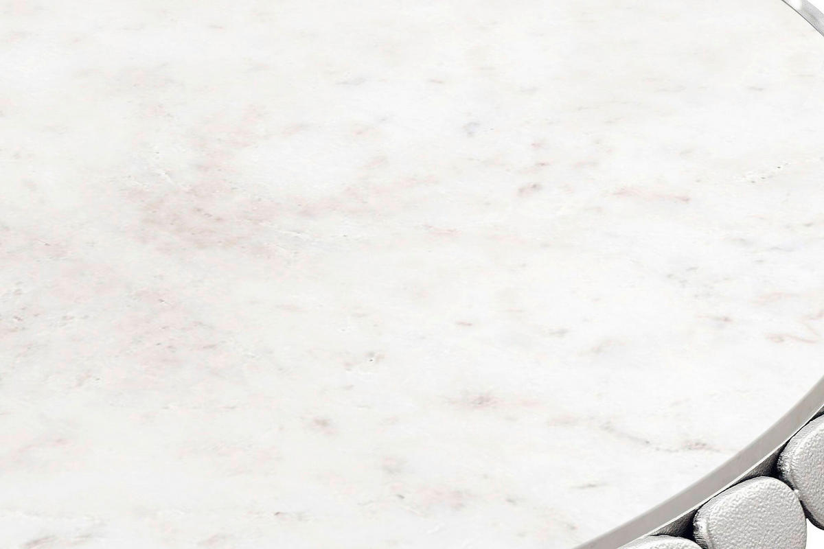 COUCHTISCH rund Silberfarben  - Silberfarben, Design, Metall (66/32/66cm) - Livetastic