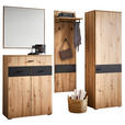 GARDEROBE 4-teilig  in 180/198/38 cm  - Anthrazit/Eiche Artisan, KONVENTIONELL, Holzwerkstoff (180/198/38cm) - Carryhome