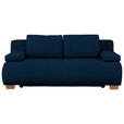 BOXSPRINGSOFA  in Webstoff Dunkelblau  - Naturfarben/Dunkelblau, Design, Holz/Textil (205/93/108cm) - Venda