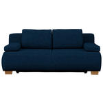 BOXSPRINGSOFA  in Webstoff Dunkelblau  - Naturfarben/Dunkelblau, Design, Holz/Textil (205/93/108cm) - Venda