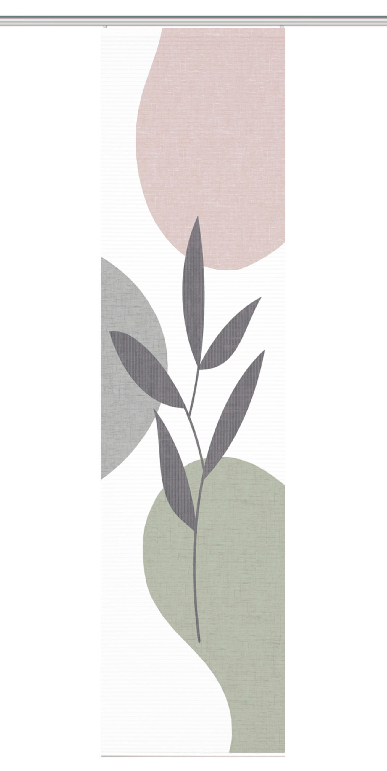 FLÄCHENVORHANG   halbtransparent  60/245 cm   - Salbeigrün/Altrosa, Natur, Textil (60/245cm)