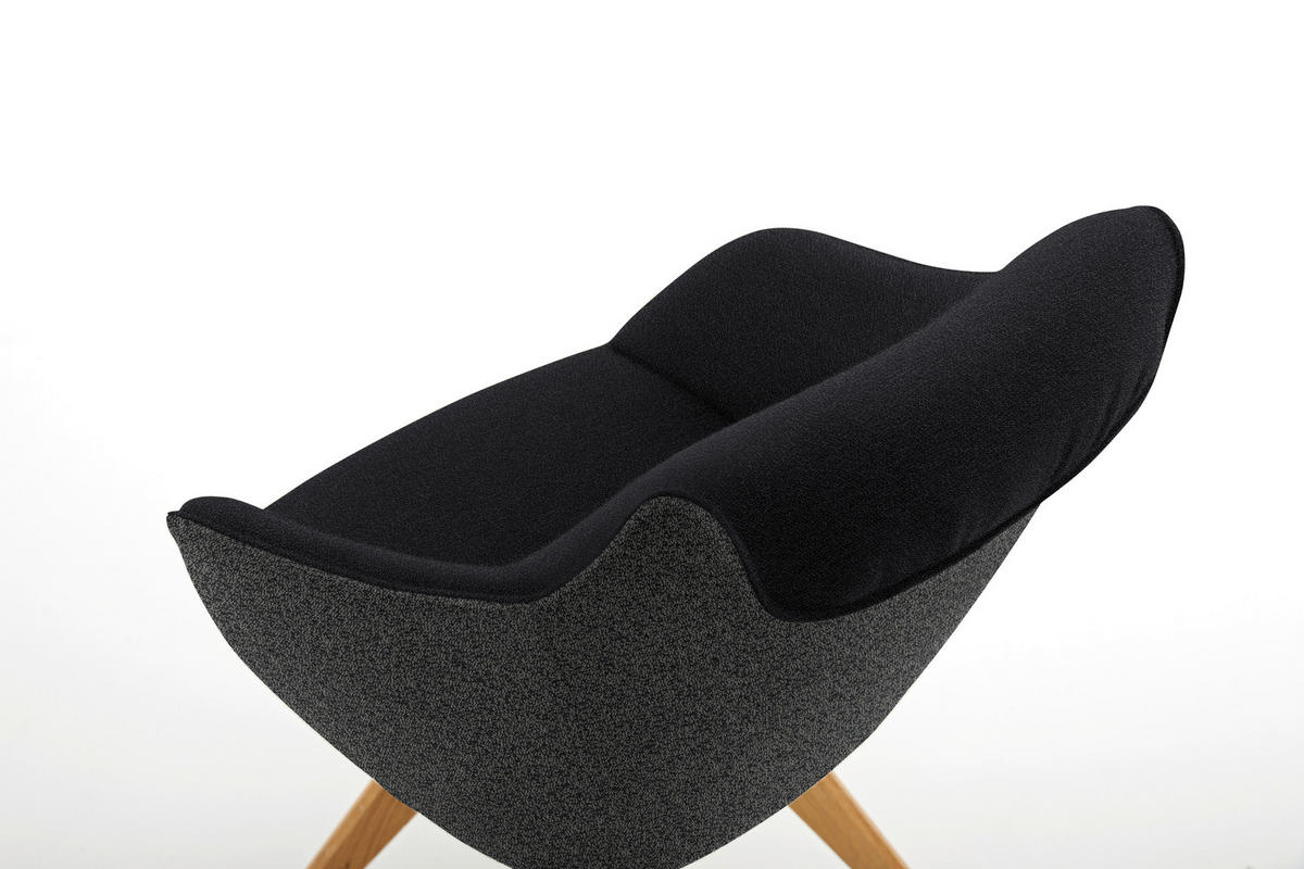 ARMLEHNSTUHL  in Flachgewebe  - Eichefarben/Anthrazit, Design, Holz/Textil (60/84/68cm) - Koinor