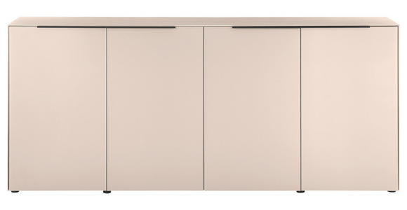 SIDEBOARD  200/87/38 cm  - Kaschmir/Schwarz, Design, Holzwerkstoff/Kunststoff (200/87/38cm) - Voleo