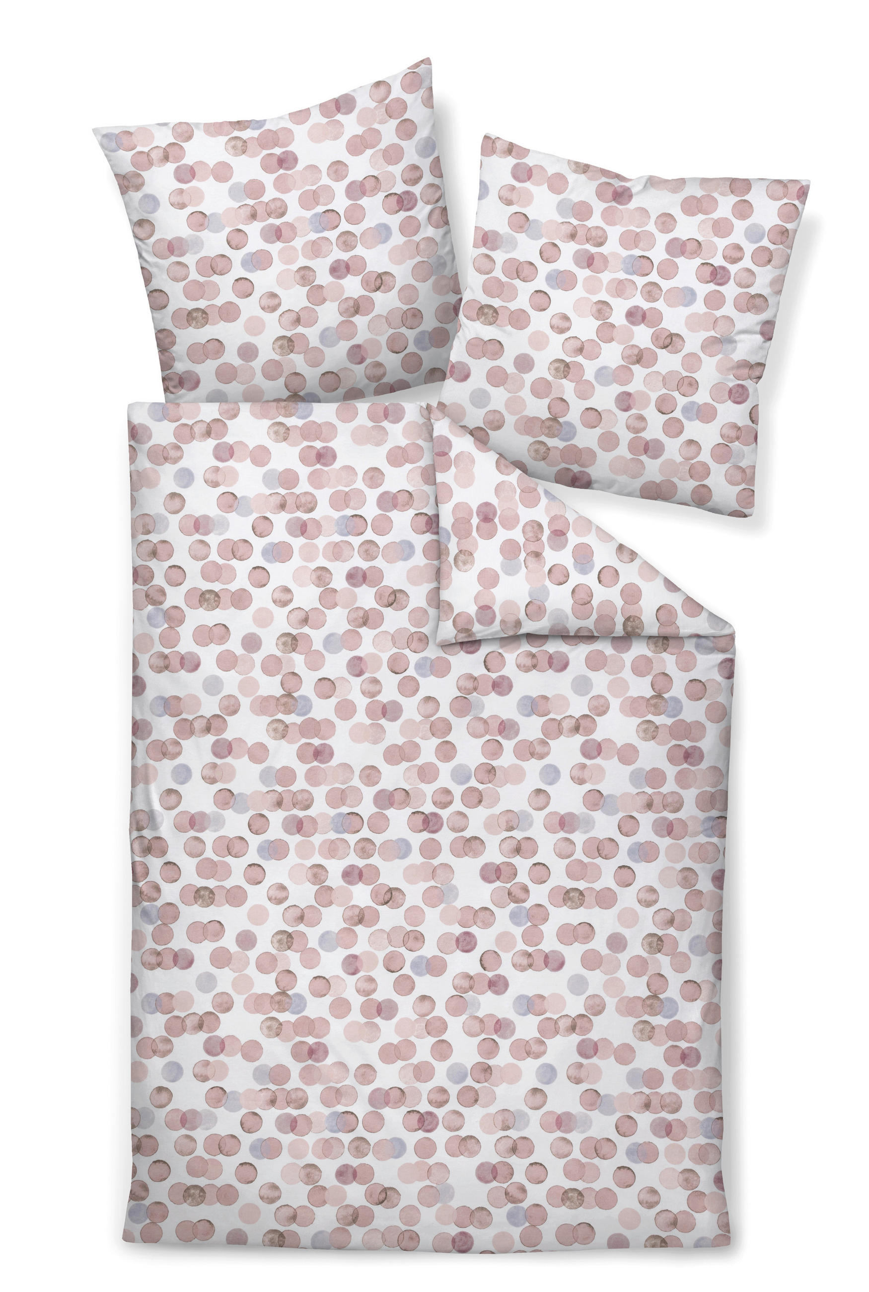 POSTELJNINA 135/200 cm bombažni flanel starinsko roza  - starinsko roza, Konvencionalno, tekstil (135/200cm) - Janine