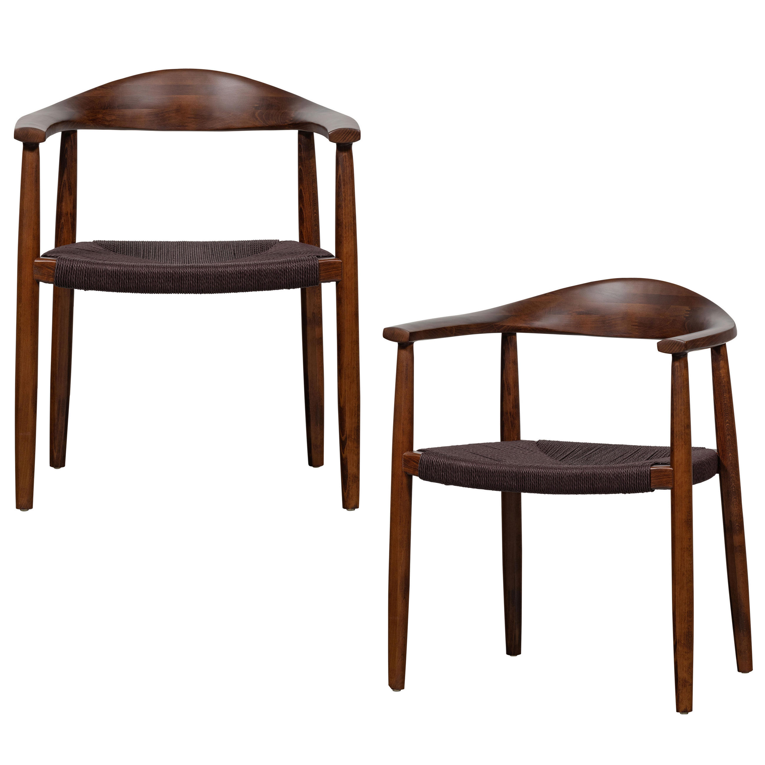 Livetastic Armlehnstuhl-Set Embrace Dunkelbraun 64x76x53 cm