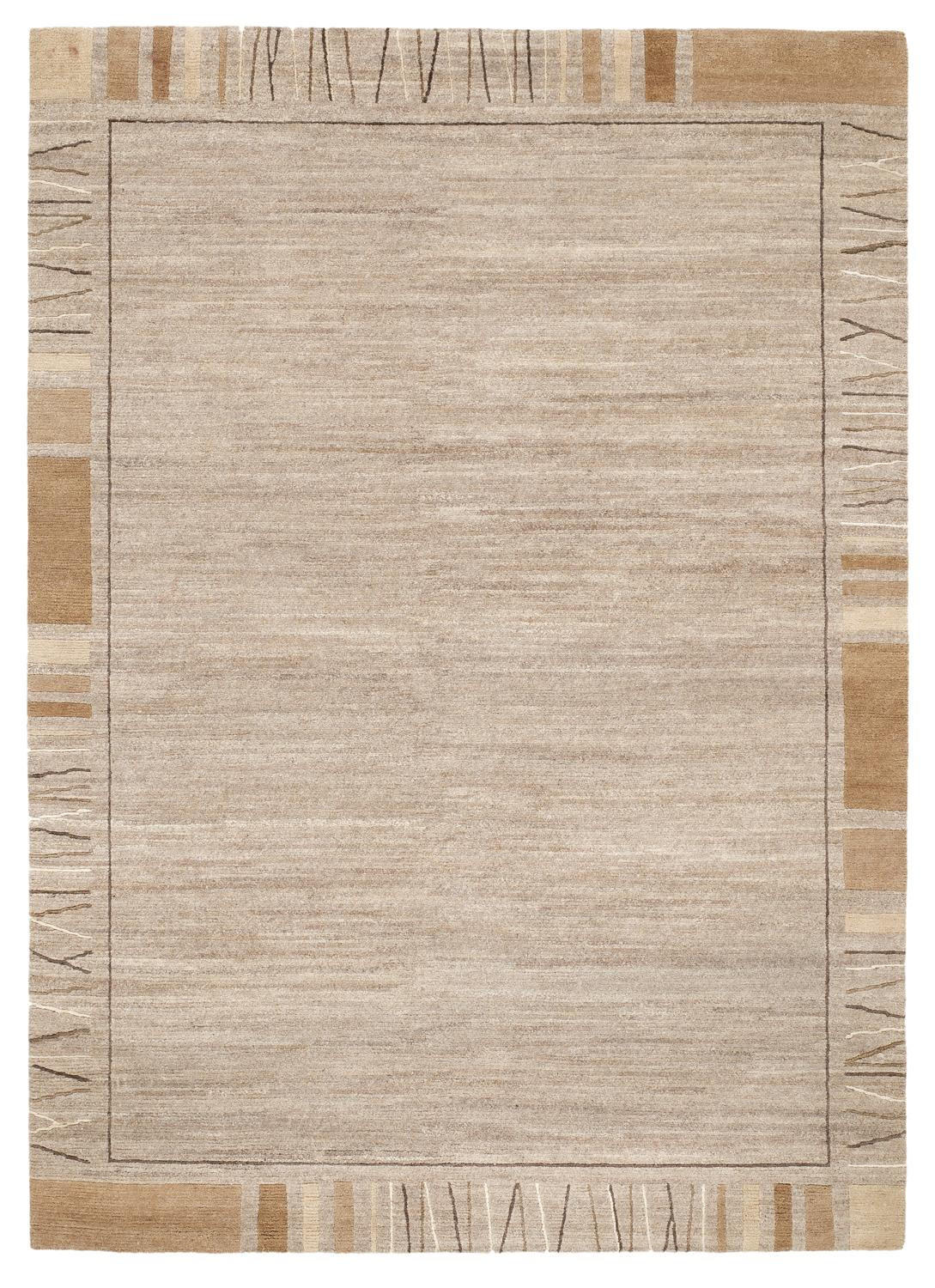 WOLLTEPPICH 200/250 cm Sena Silk Mata  - Naturfarben, Basics, Textil (200/250cm) - Cazaris