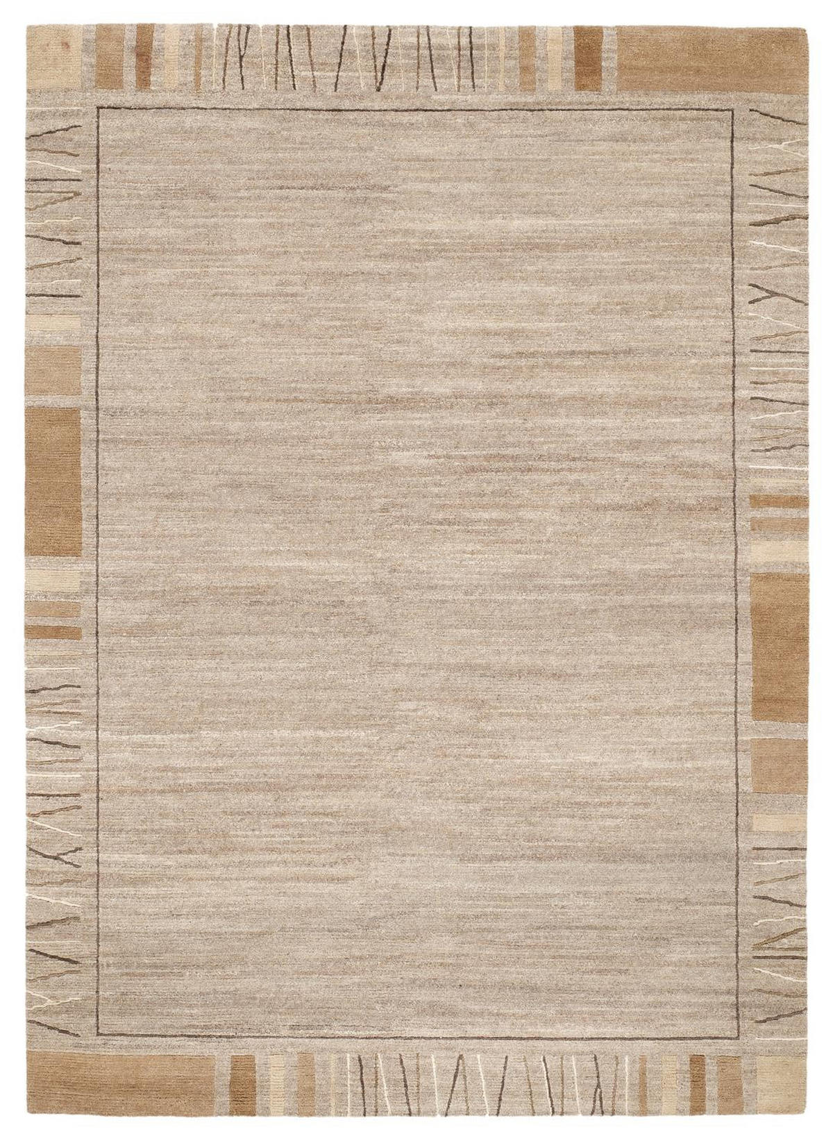 WOLLTEPPICH 200/250 cm Sena Silk Mata Naturfarben  - Naturfarben, Basics, Textil (200/250cm) - Cazaris
