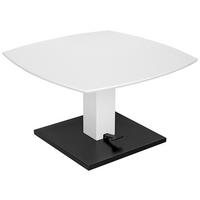KLUB STOLIĆ crna, bijela  metal, drvni materijal  - bijela/crna, Design, drvni materijal/metal (80/80/47-66cm) - Novel