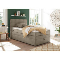 BOXSPRINGBETT 120/200 cm  in Sandfarben  - Sandfarben, Konventionell, Kunststoff/Textil (120/200cm) - MID.YOU