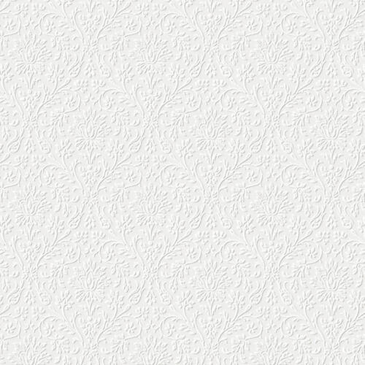 NON WOVEN-TAPET 52/1005 cm  - vit, Basics, papper/plast (52/1005cm)