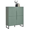 HIGHBOARD  in 101/125/38 cm  - Salbeigrün/Schwarz, Konventionell, Holzwerkstoff/Metall (101/125/38cm) - Hom`in
