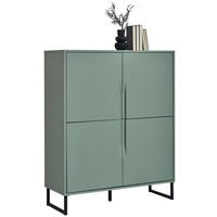 HIGHBOARD  in 101/125/38 cm  - Salbeigrün/Schwarz, Konventionell, Holzwerkstoff/Metall (101/125/38cm) - Hom`in