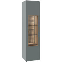 VITRINE Wildeiche, Graugrün  47,8/194/42,9 cm  - Wildeiche/Graugrün, Design, Glas/Holz (47,8/194/42,9cm) - Voglauer