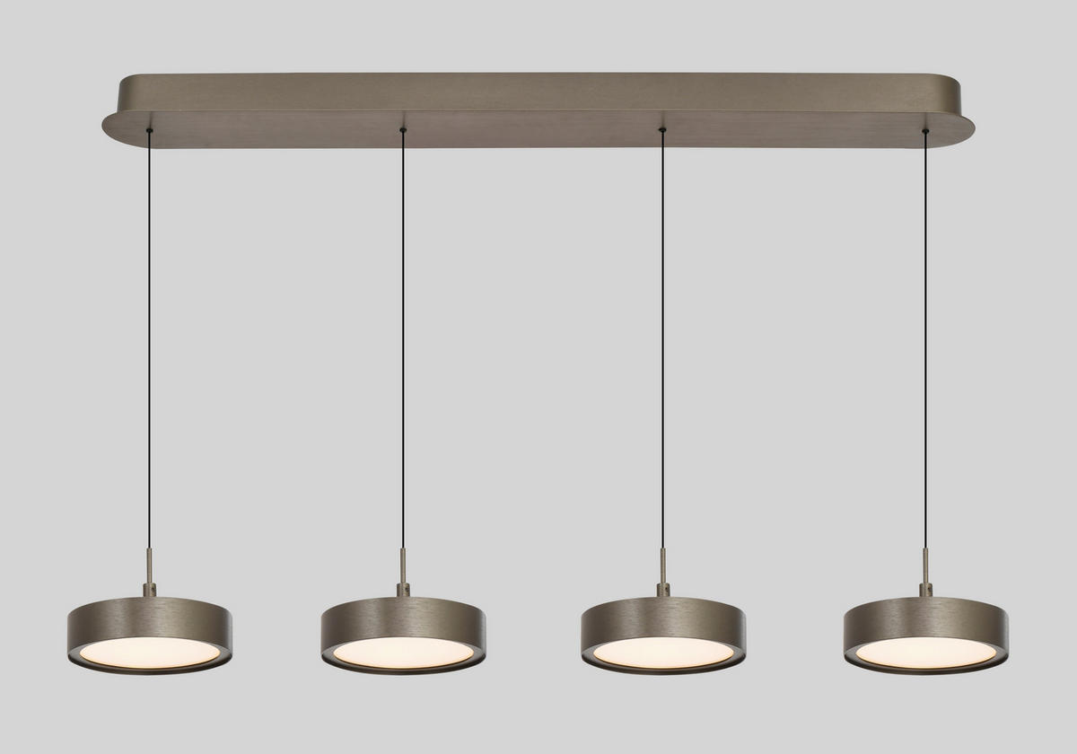 LED-HÄNGELEUCHTE Valensole 105/150/17,5 cm  - Bronzefarben, Design, Metall (105/150/17,5cm)