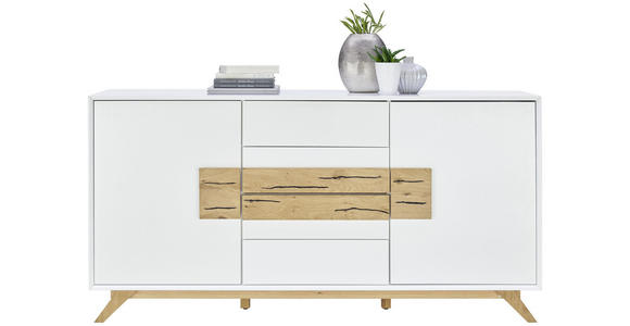 SIDEBOARD 178/89/40 cm  in Weiß, Eichefarben  - Eichefarben/Weiß, Design, Holz/Holzwerkstoff (178/89/40cm) - Xora