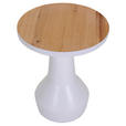 COUCHTISCH 35/35/43 cm rund Weiß, Eichefarben  - Eichefarben/Weiß, Design, Holz/Holzwerkstoff (35/35/43cm) - Landscape