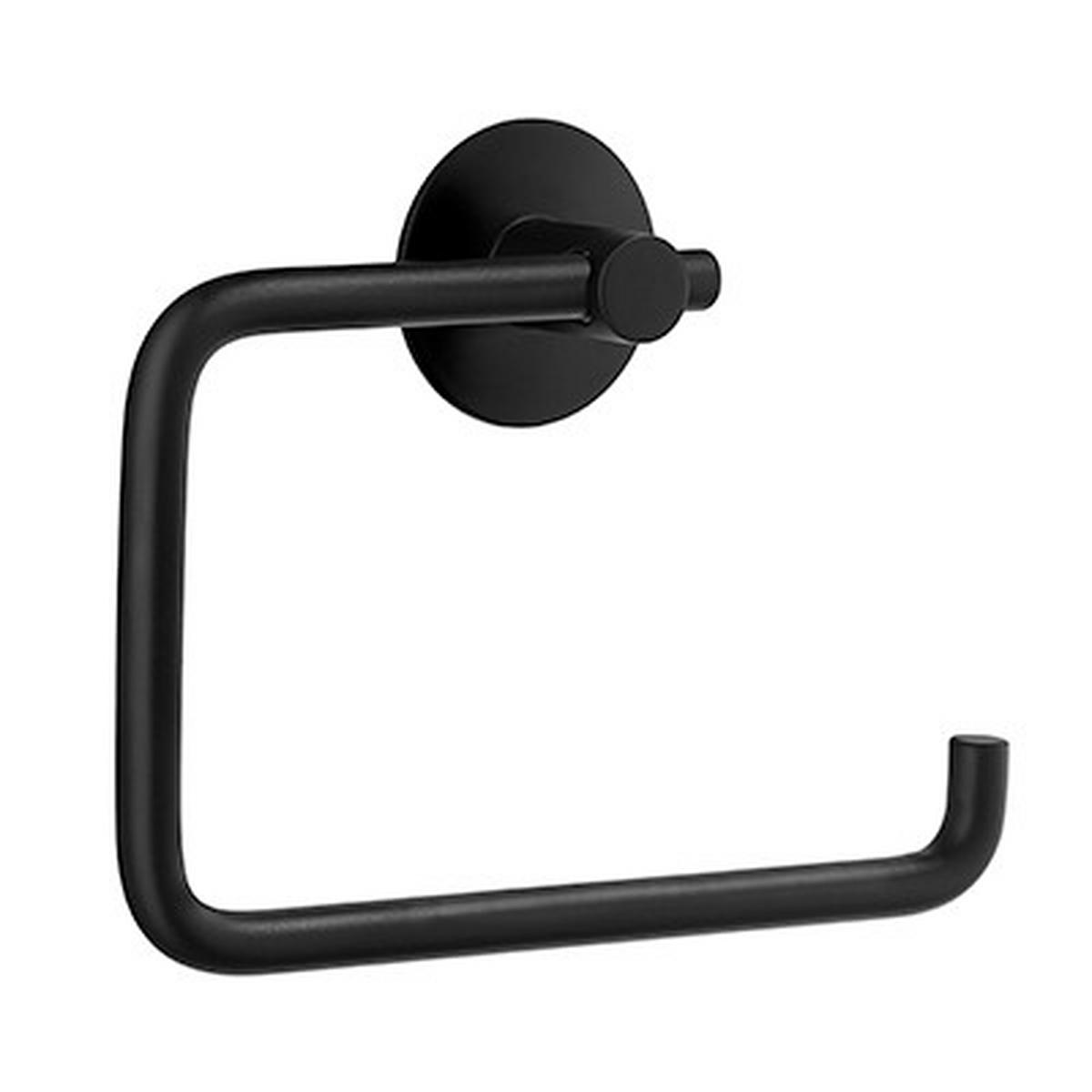 DRŽÁK NA TOALETNÍ PAPÍR - černá, Basics, kov (13,6/10/3cm)