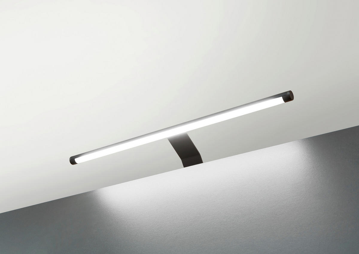 AUFBAULEUCHTE 35/17/6 cm   - Graphitfarben, Kunststoff/Metall (35/17/6cm)