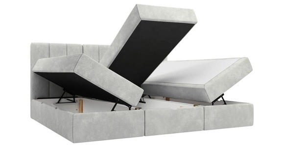 FAMILIENBETT - Hellgrau/Schwarz, Design, Holzwerkstoff/Kunststoff (240/200cm) - Esposa