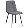 STUHL Webstoff Grau, Schwarz  - Schwarz/Grau, Design, Textil/Metall (45/86.5/55cm) - Stylife