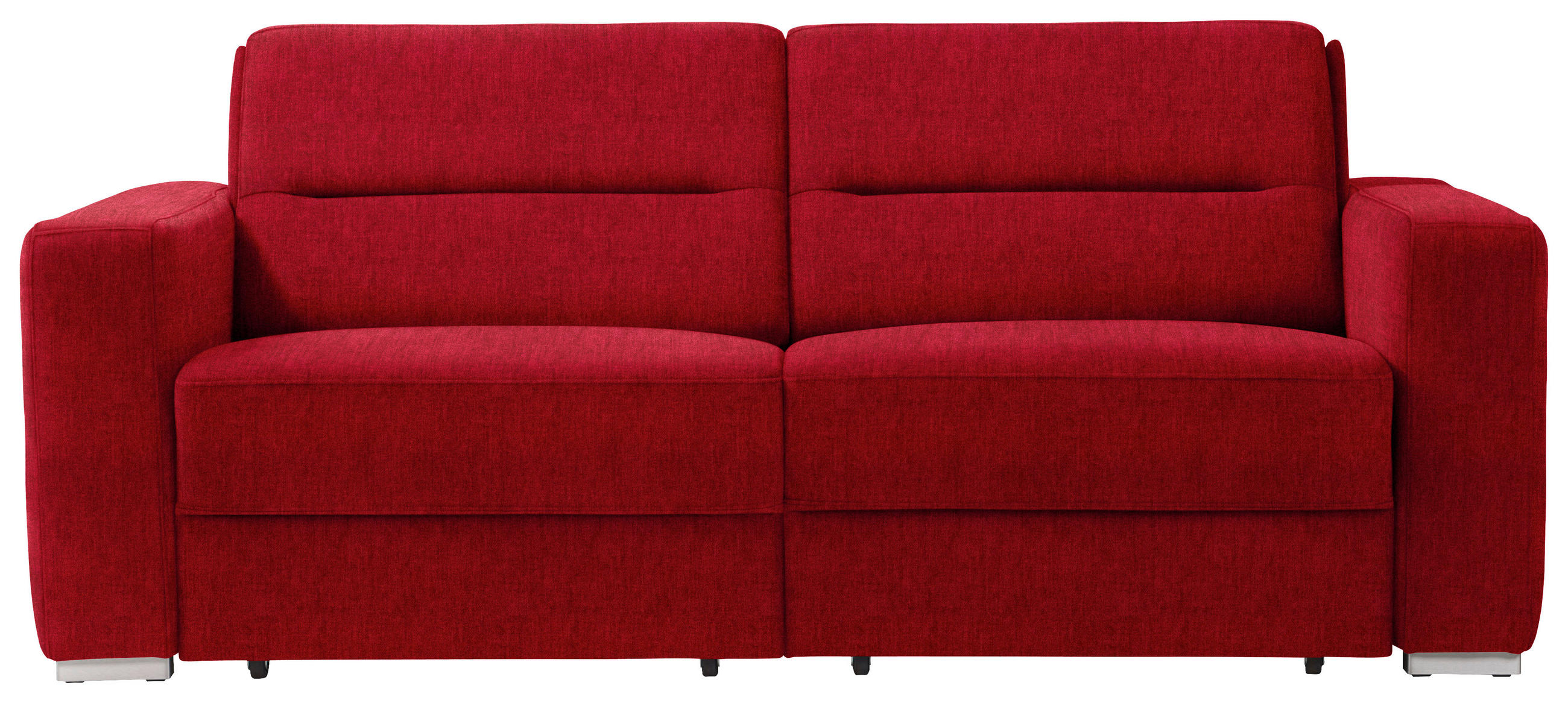 SCHLAFSOFA in Textil Dunkelrot  - Dunkelrot, Konventionell, Textil/Metall (202/86/92cm) - Sedda