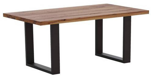 ESSTISCH Eiche massiv rechteckig Anthrazit, Eichefarben - Eichefarben/Anthrazit, Design, Holz/Metall (220/100/76cm) - Waldwelt