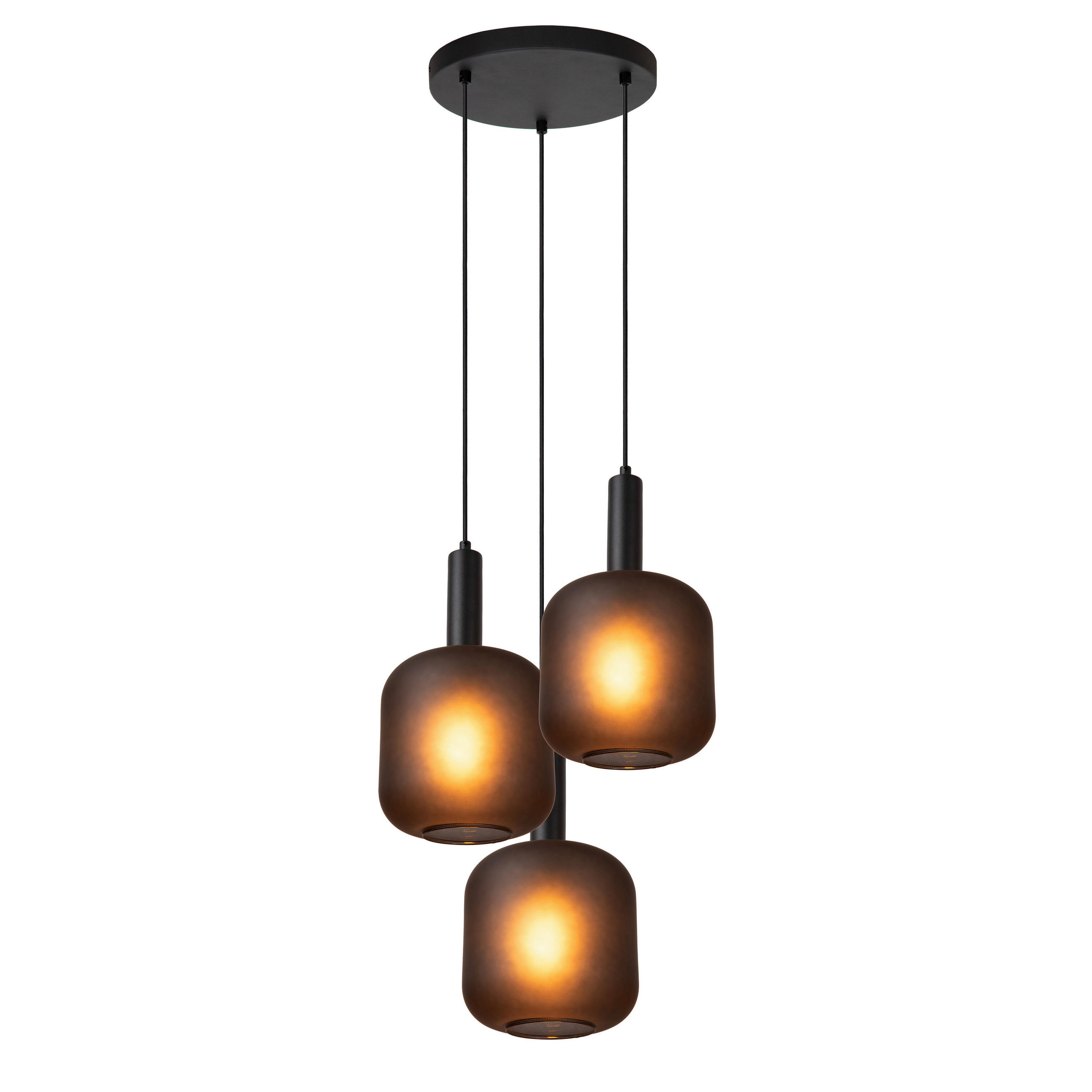 LED-HÄNGELEUCHTE 40/40/150 cm  - Schwarz, Design, Glas (40/40/150cm) - Lucide