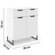 KOMMODE  in 80/81/42 cm  - Dunkelgrau/Weiß, Design, Holzwerkstoff/Metall (80/81/42cm) - Carryhome