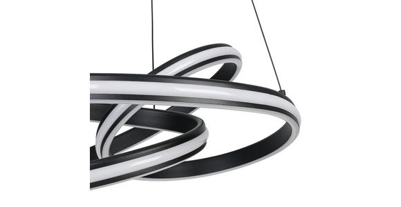 LED-HÄNGELEUCHTE 48/52/120 cm  - Schwarz/Weiß, Design, Kunststoff/Metall (48/52/120cm) - Novel