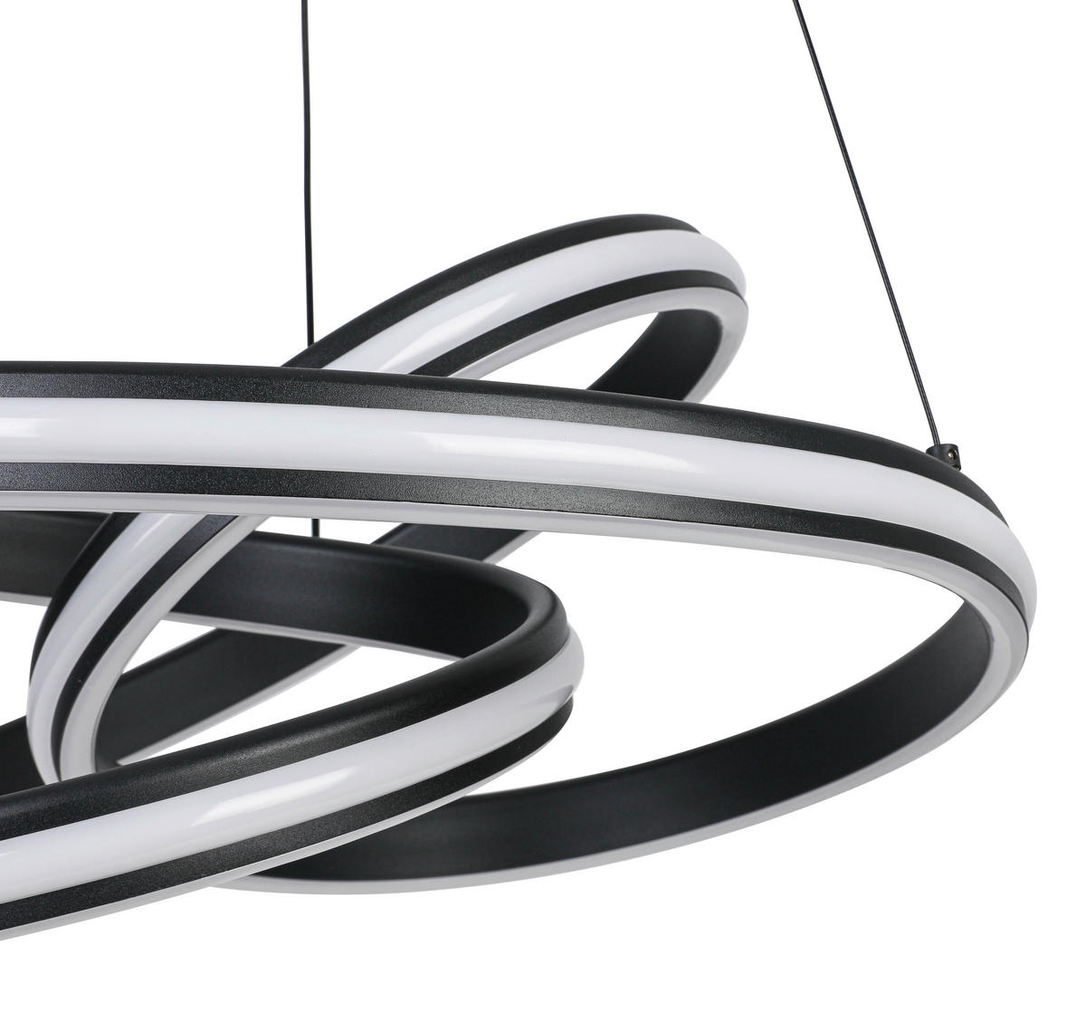 ZÁVĚSNÉ LED SVÍTIDLO, 48/52/120 cm - bílá/černá, Design, kov/plast (48/52/120cm) - Novel