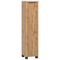 MIDISCHRANK 30/130/35 cm  - Eiche Wotan/Schwarz, MODERN, Holzwerkstoff/Kunststoff (30/130/35cm) - Held