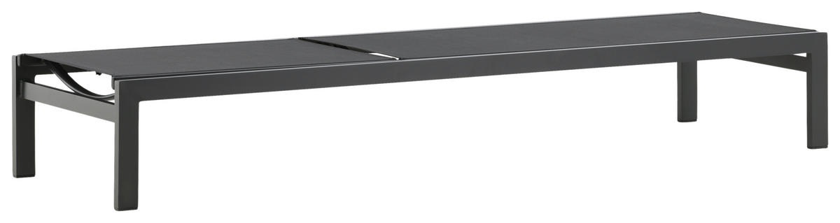 SONNENLIEGE 60/30/195 cm  - Schwarz, KONVENTIONELL, Metall (60/30/195cm) - Gardenson