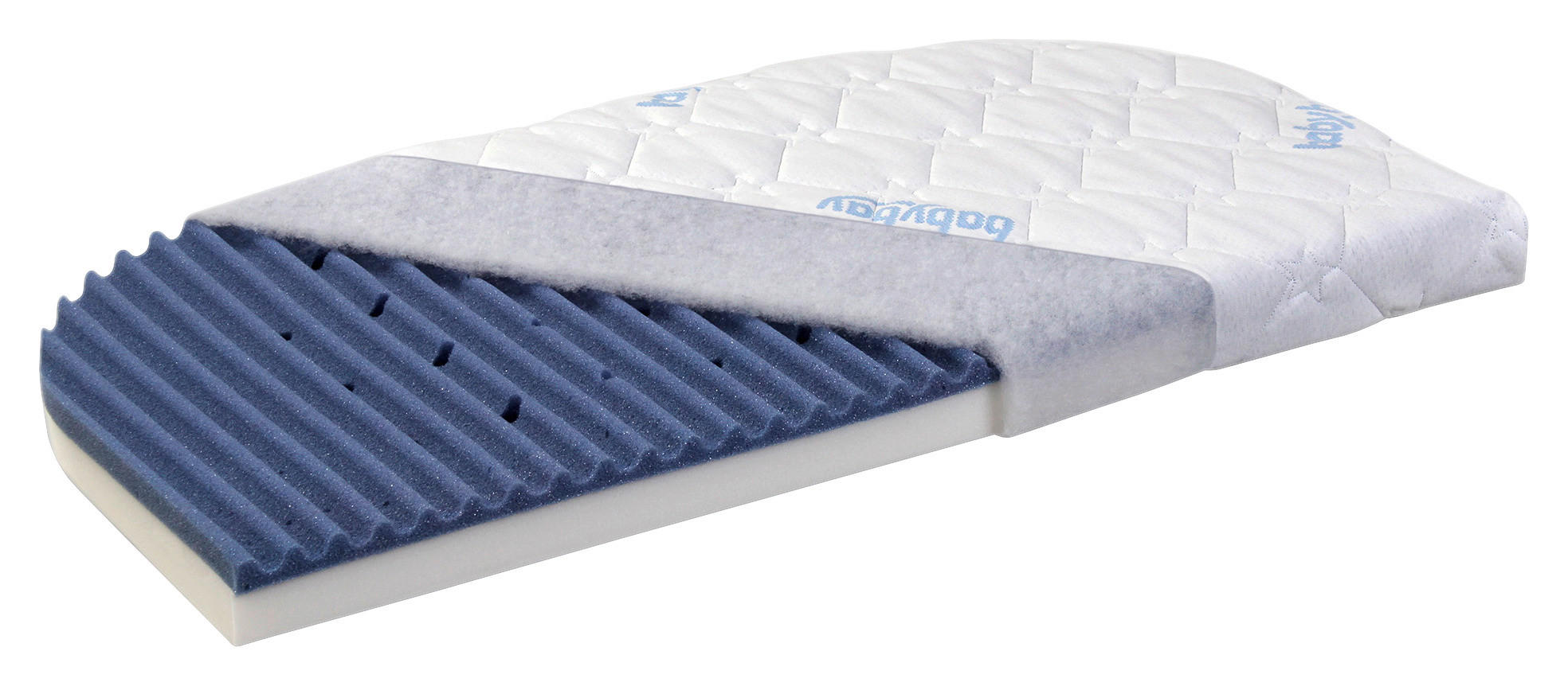 BEISTELLBETTMATRATZE Babybay Maxi, Boxspring  89/49,50 cm    - Weiß, Basics, Textil (89/49,50cm) - Babybay