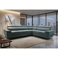 GARNITURA ZA DNEVNU SOBU bež  - tamnosiva/bež, Moderno, tekstil/metal (311/248cm) - Hom`in