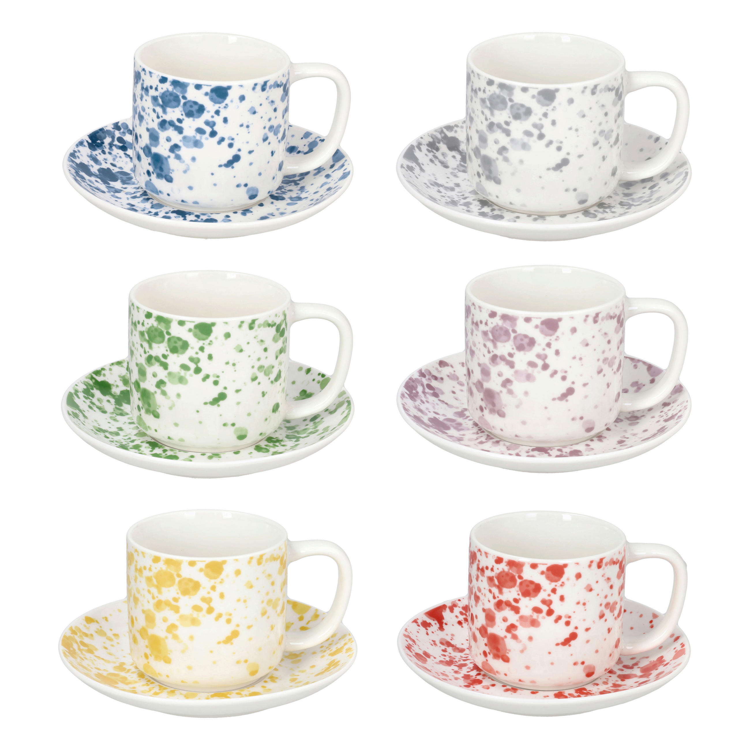 Teetassenset Apulia 12--Teilig. Keramik Multicolor