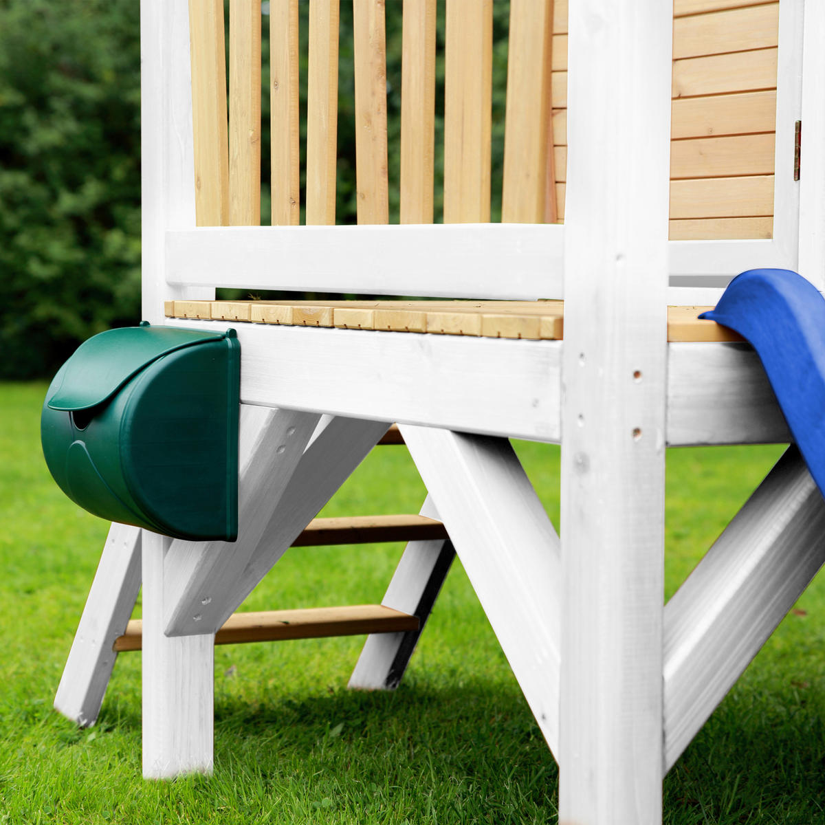 SPIELHAUS 264/203/177 cm  - Blau/Braun, KONVENTIONELL, Holz/Kunststoff (264/203/177cm) - Ambia Garden