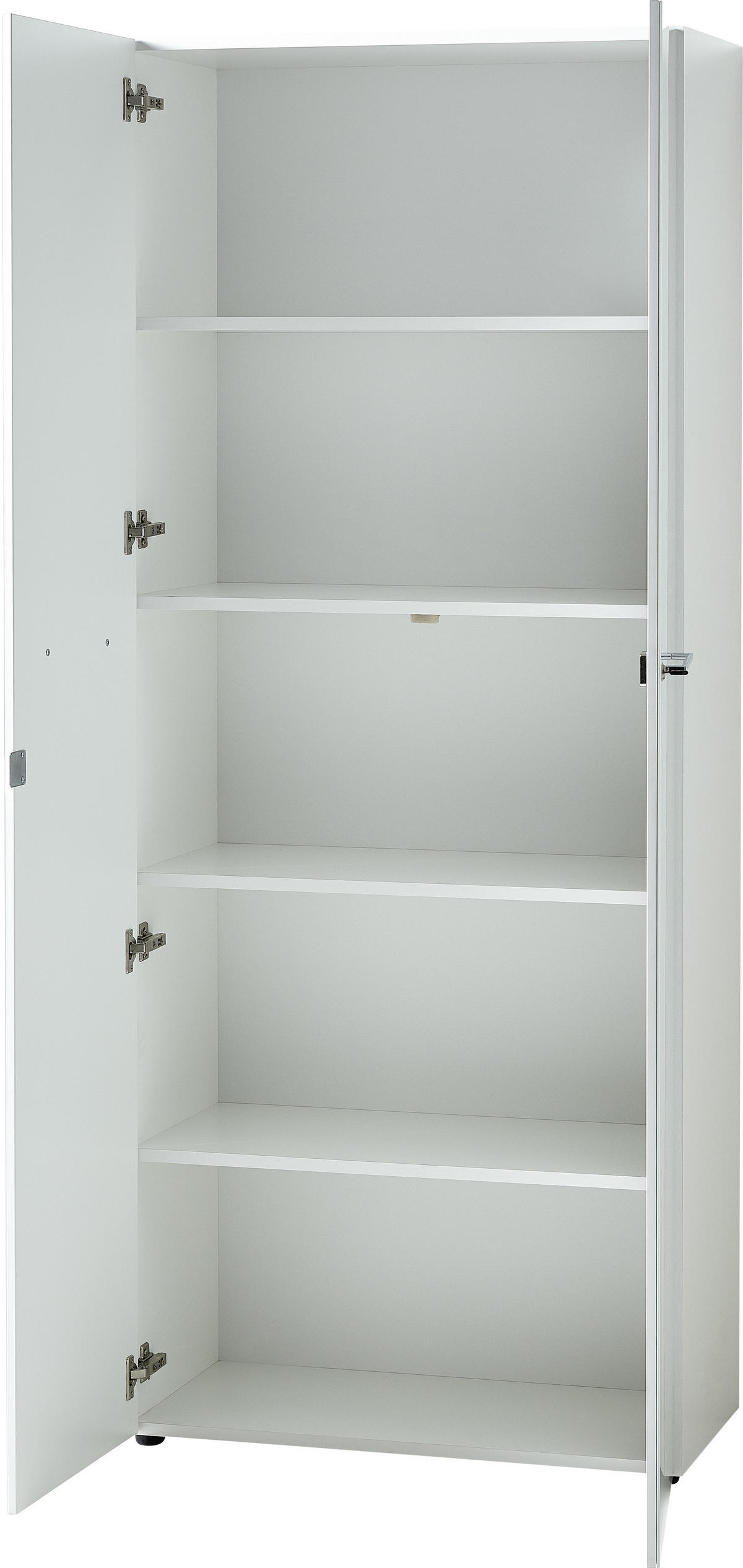 AKTENSCHRANK 80/196/37 cm  - Weiss, Modern, Glas/Holzwerkstoff (80/196/37cm) - Germania