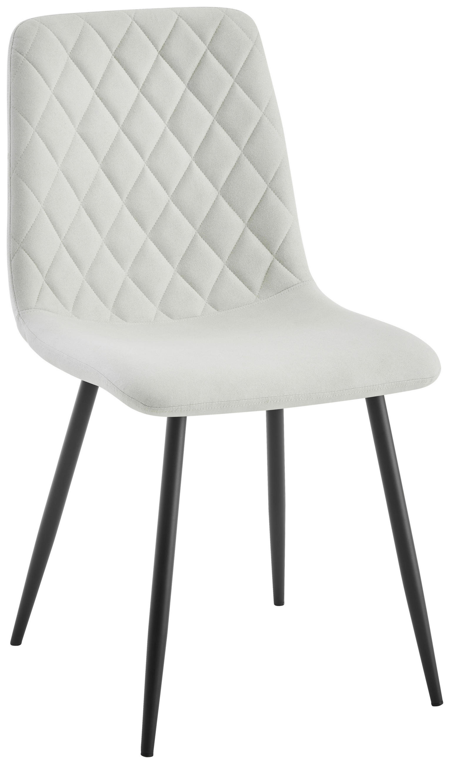STUHL Leinenoptik Beige  - Beige/Schwarz, Design, Textil/Metall (45/87/55cm) - Ti'me
